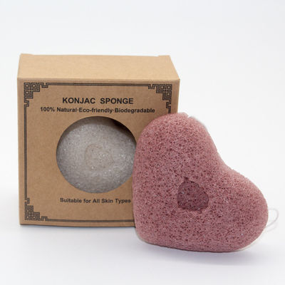 Natural French Red Clay Konjac Sponge For Skin Care Cleaning Face Body
